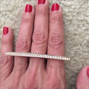 Wildfox Pave Crystal Ring Bar (Rose Gold)